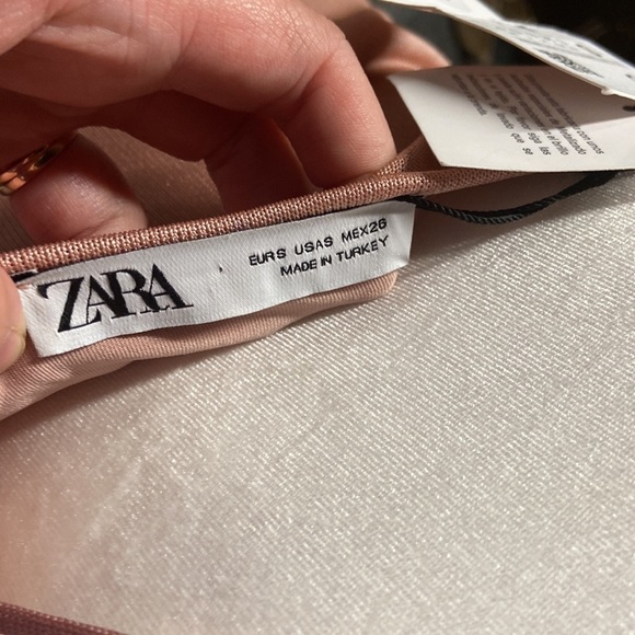 ZARA Pink Metallic Midi Dress, New! - Picture 13 of 13